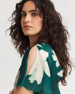 Joanna Hope Blouson Split Sleeve Dress