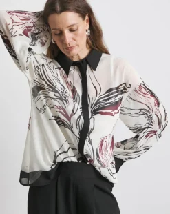Joanna Hope Border Print Shirt