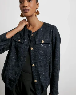 Joanna Hope Boucle Bomber Jacket