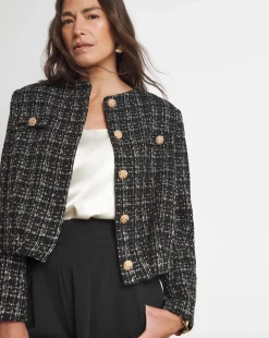 Joanna Hope Boucle Bomber Jacket
