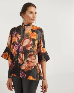 Joanna Hope Choker Neck Blouse