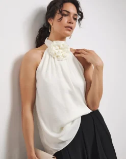 Joanna Hope Corsage Halter Neck Top