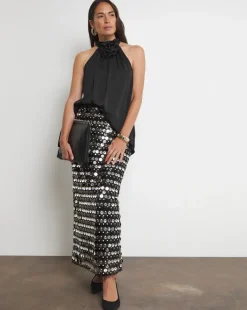 Joanna Hope Corsage Halter Neck Top