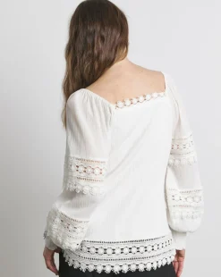 Joanna Hope Crinkle Blouse With Premium Trims