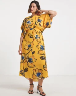 Joanna Hope Drape Sleeve Dress