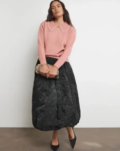 Joanna Hope Embellished Collar Knit Jumper