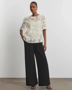 Joanna Hope Floral Textured Blouse