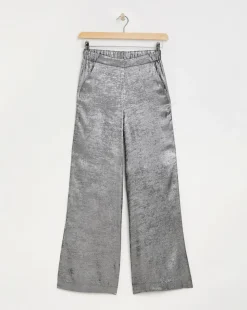 Joanna Hope Hammered Foil Wide Leg Trouser