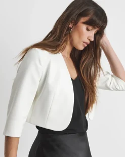 Joanna Hope Ivory Cropped Jacket