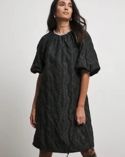 Joanna Hope Jacquard Shift Dress With Diamante Trim