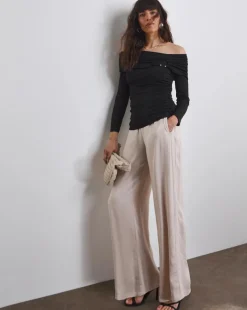 Joanna Hope Jersey Bardot Top With Detailing