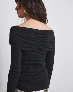 Joanna Hope Jersey Bardot Top With Detailing