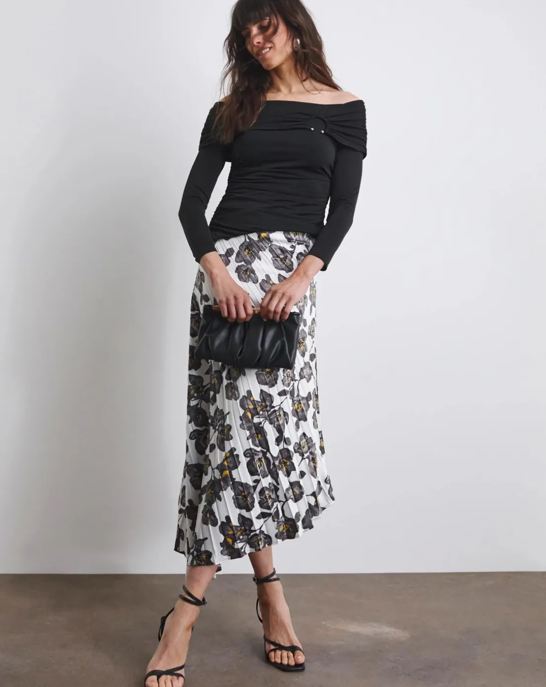 Joanna Hope Jersey Bardot Top With Detailing