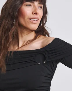 Joanna Hope Jersey Bardot Top With Detailing