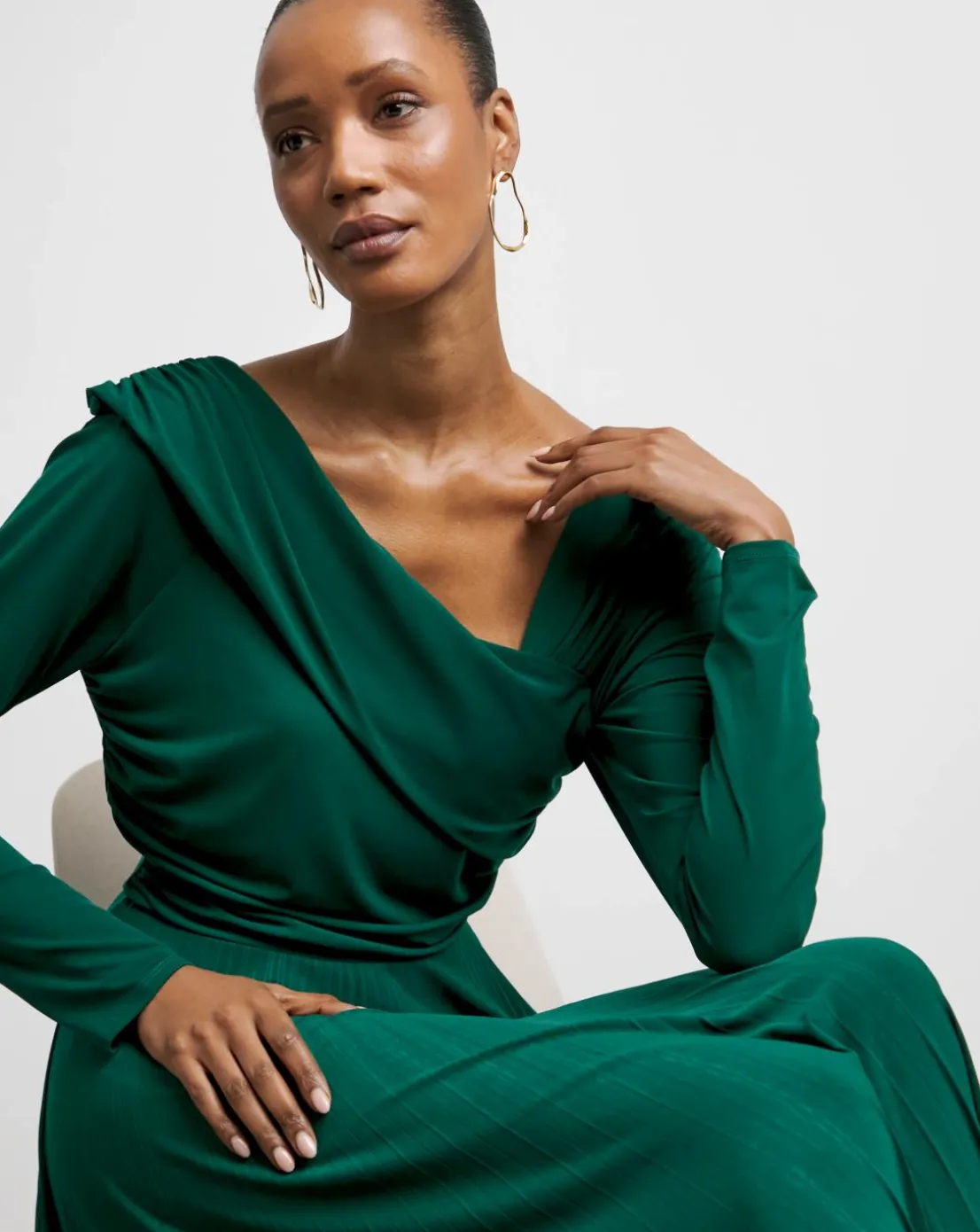 Joanna Hope Jersey Pleated Dress