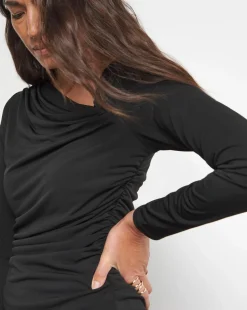 Joanna Hope Jersey Ruched Top With Detachable Corsage