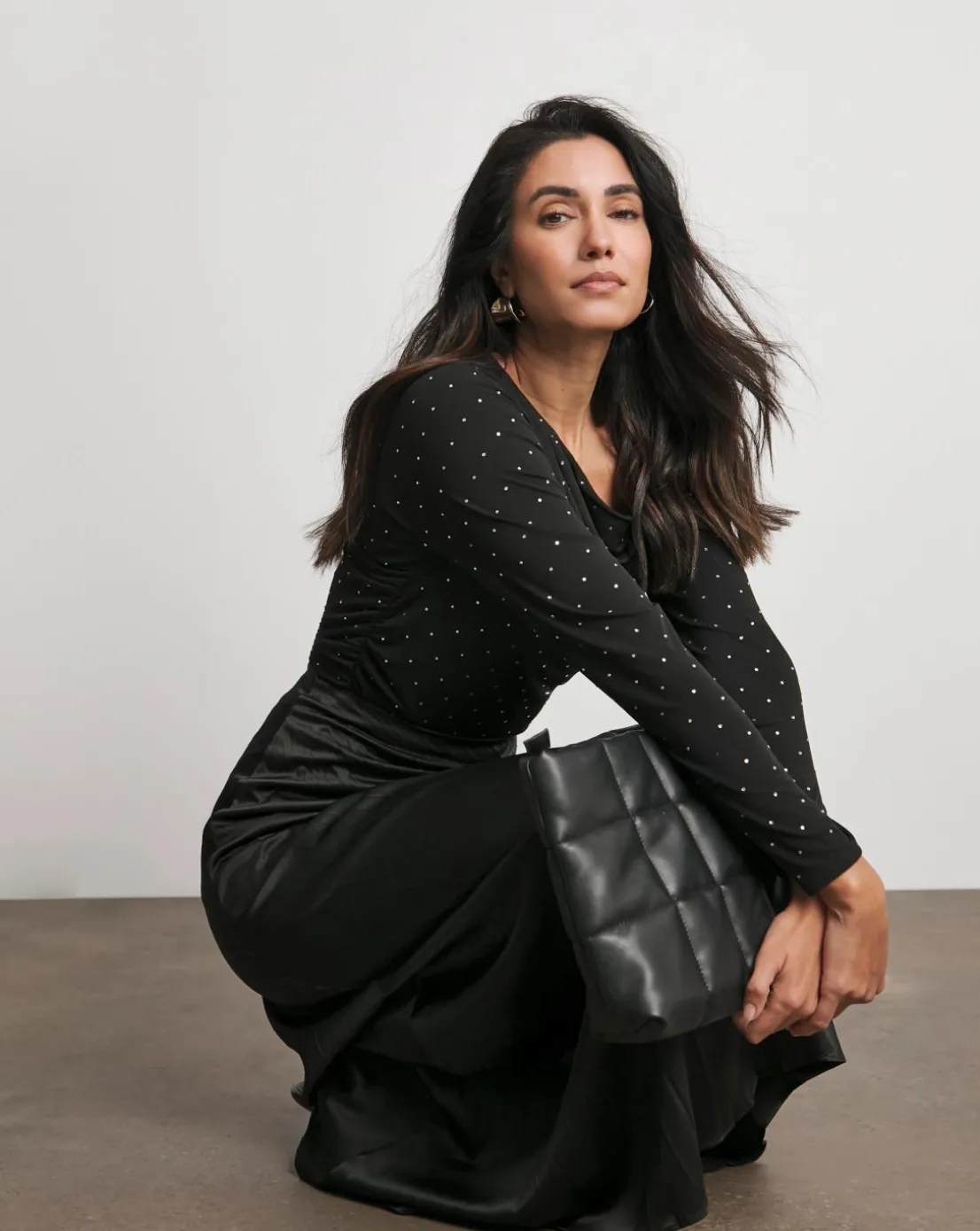 Joanna Hope Jersey Top With Studs