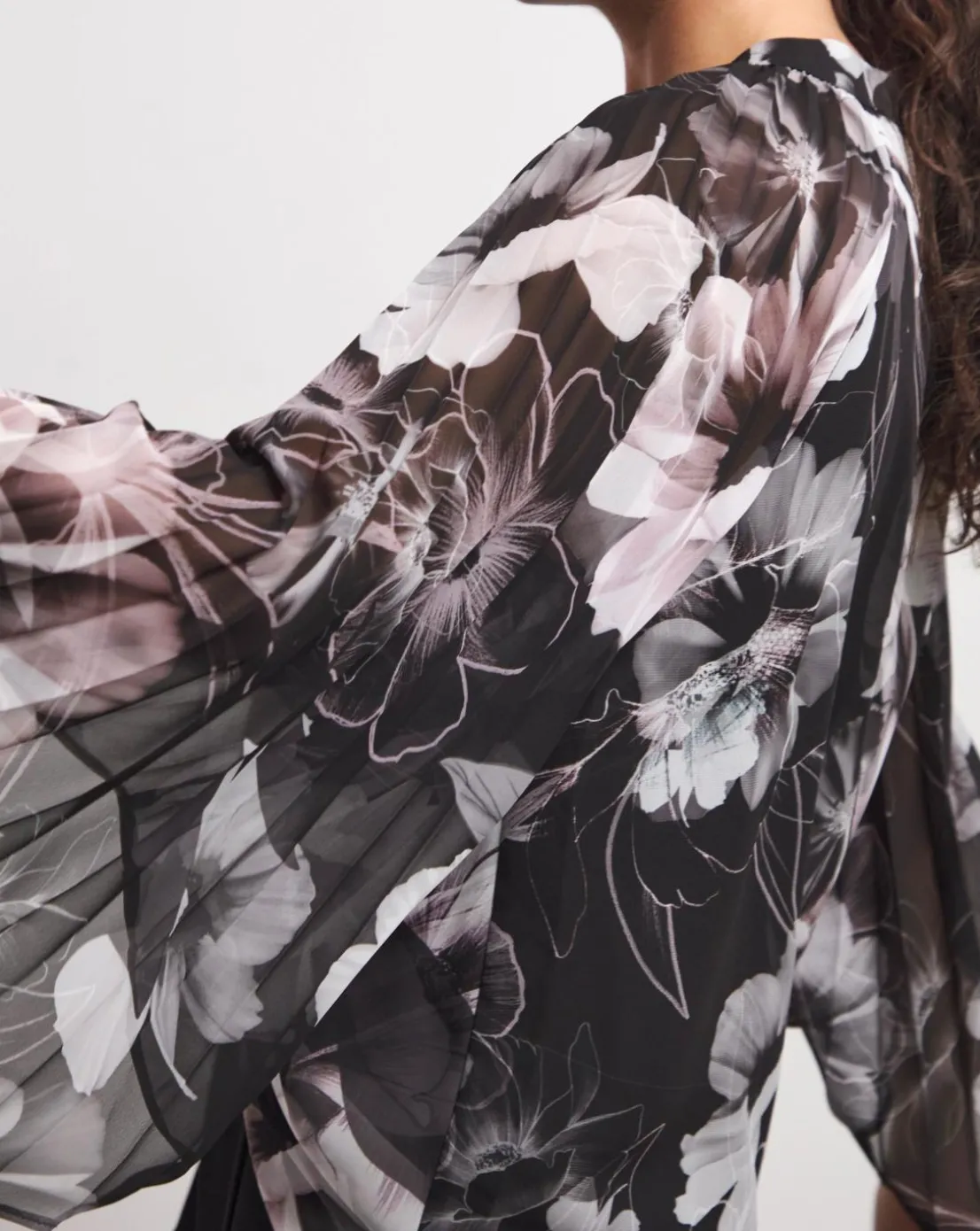 Joanna Hope Keyhole Pleated Blouse