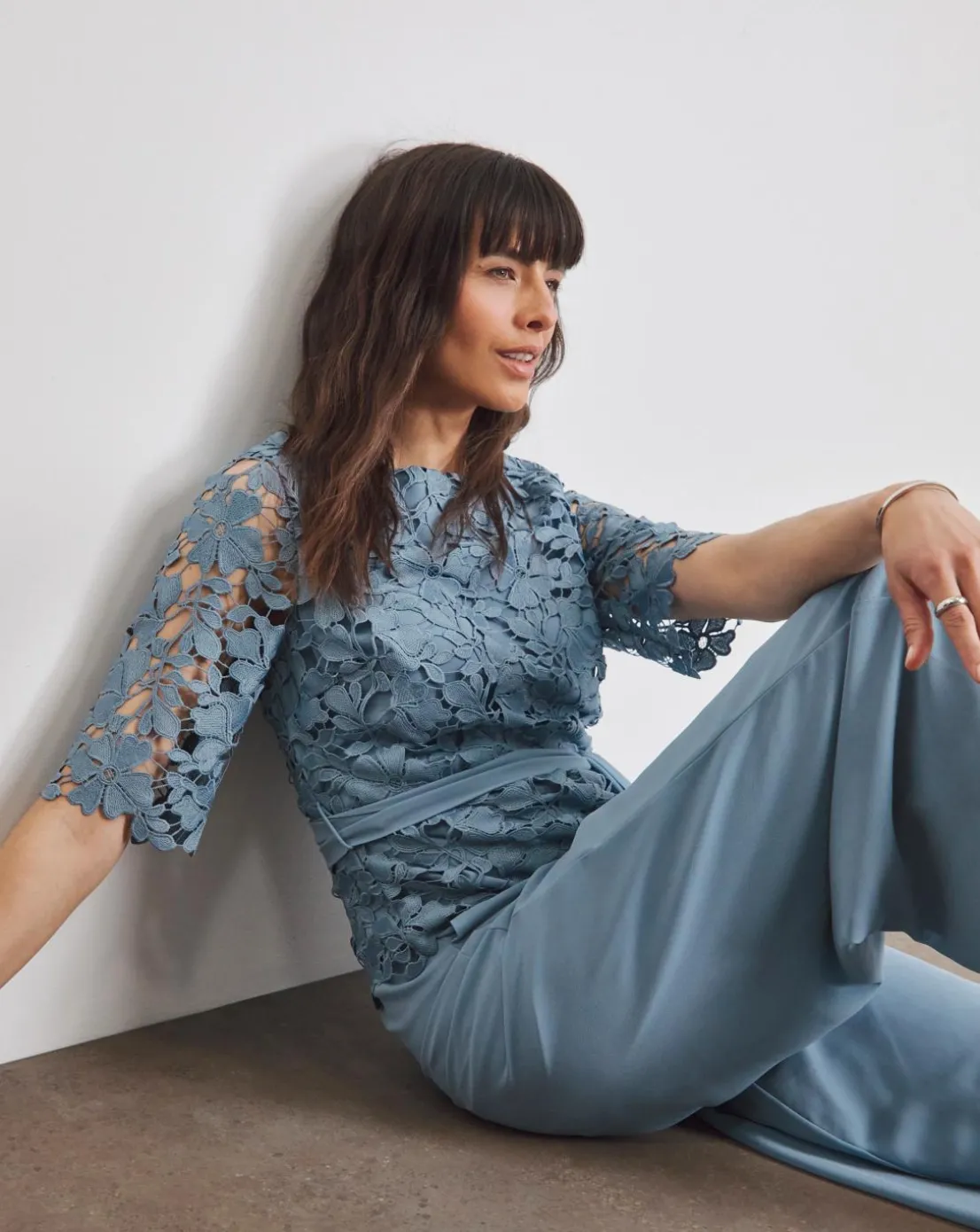 Joanna Hope Lace Jumpsuit