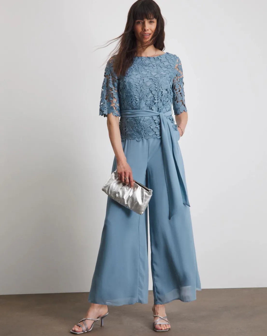 Joanna Hope Lace Jumpsuit