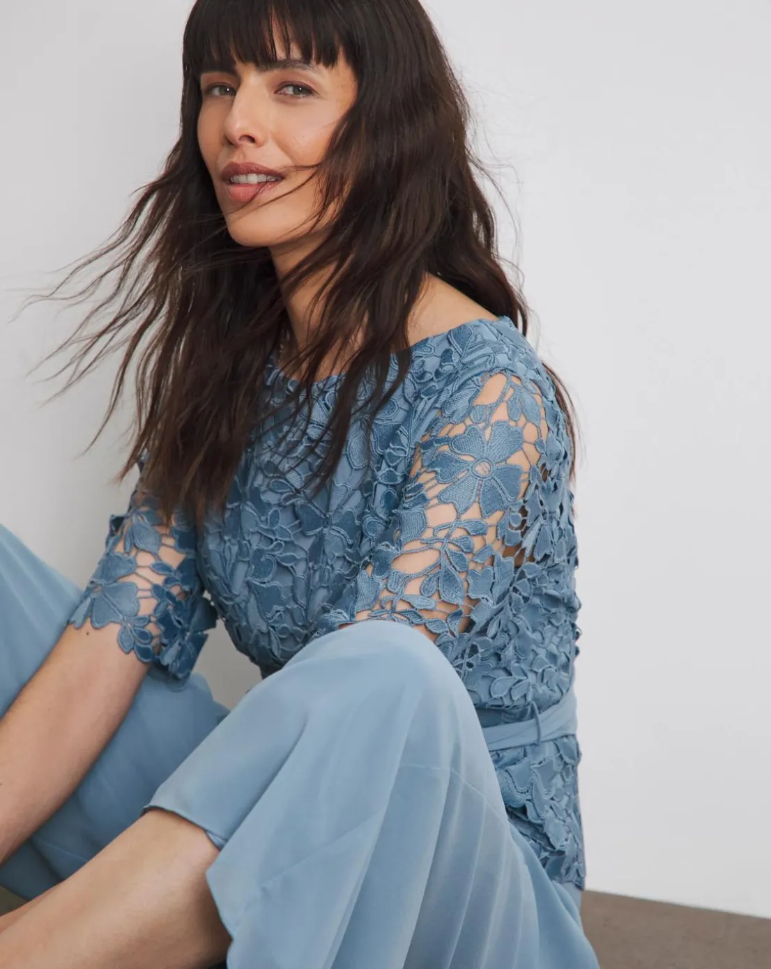 Joanna Hope Lace Jumpsuit