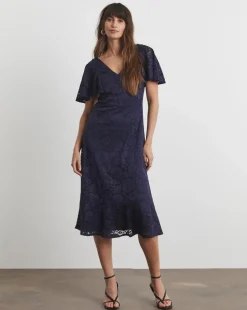 Joanna Hope Lace Midi Dress