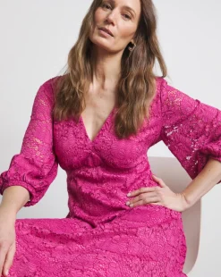 Joanna Hope Midi Lace Dress