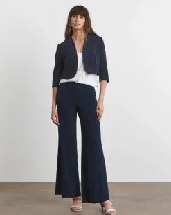 Joanna Hope Navy Cropped Jacket