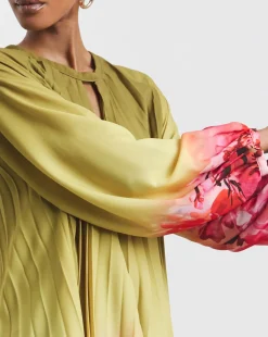 Joanna Hope Ombre Pleated Shift Dress