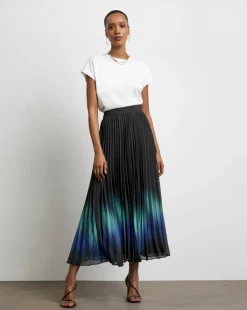 Joanna Hope Ombre Pleated Skirt