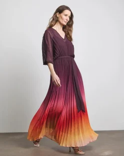 Joanna Hope Ombre Pleated Dress
