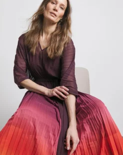 Joanna Hope Ombre Pleated Dress
