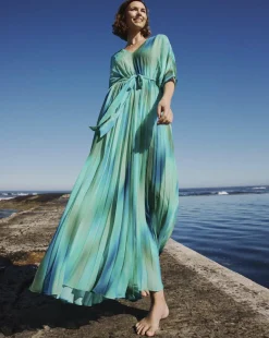 Joanna Hope Ombre Pleated Dress