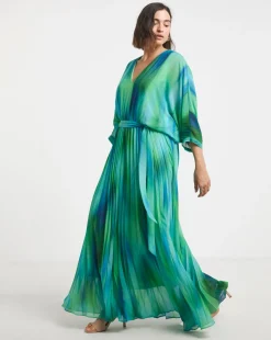 Joanna Hope Ombre Pleated Dress
