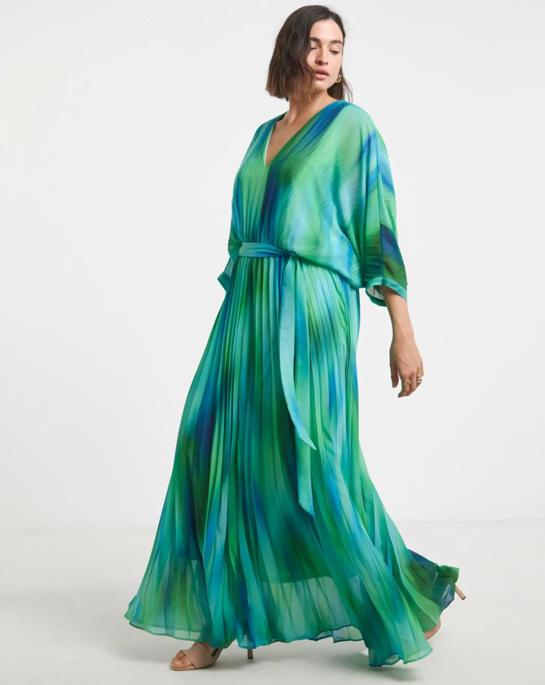 Joanna Hope Ombre Pleated Dress