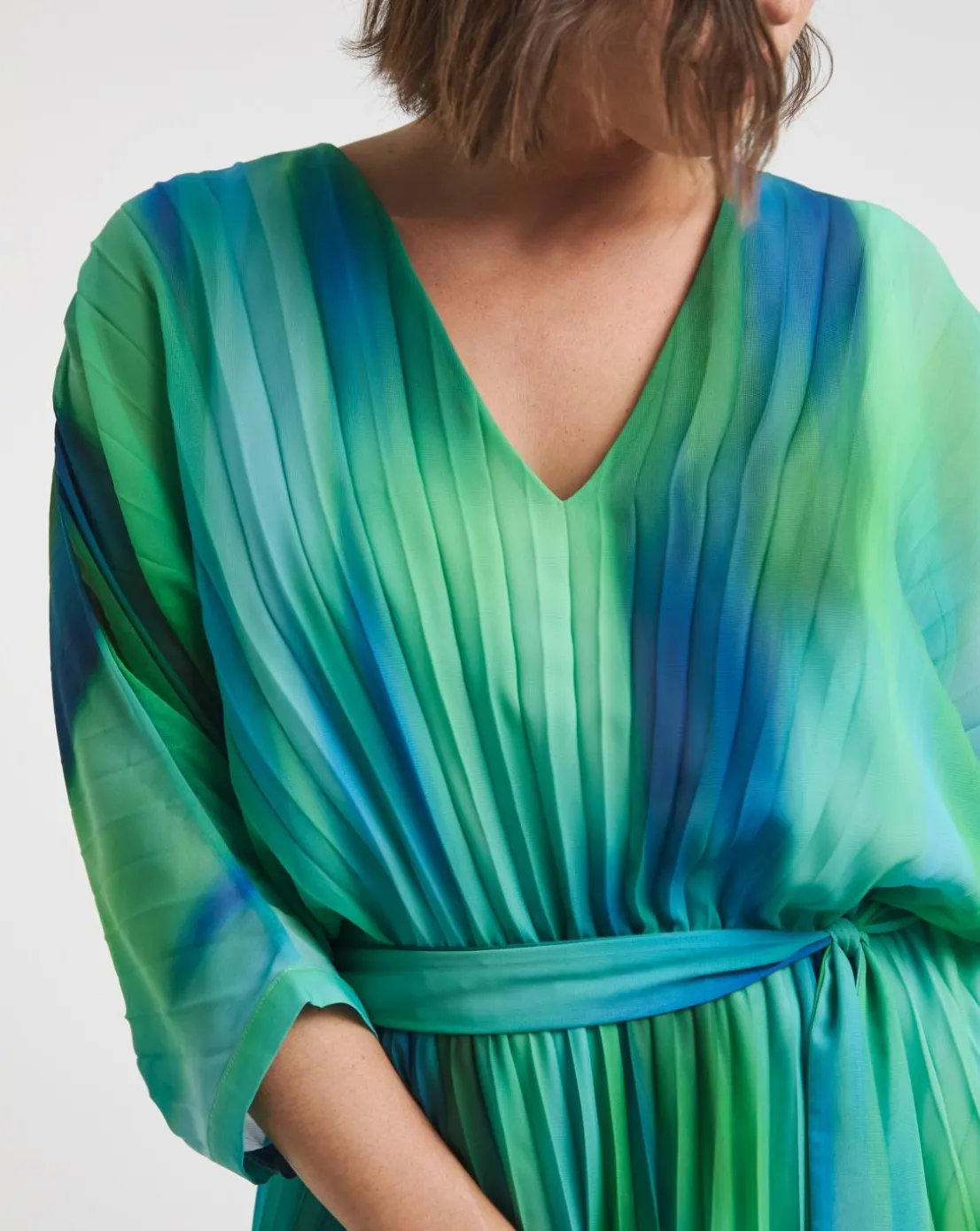 Joanna Hope Ombre Pleated Dress