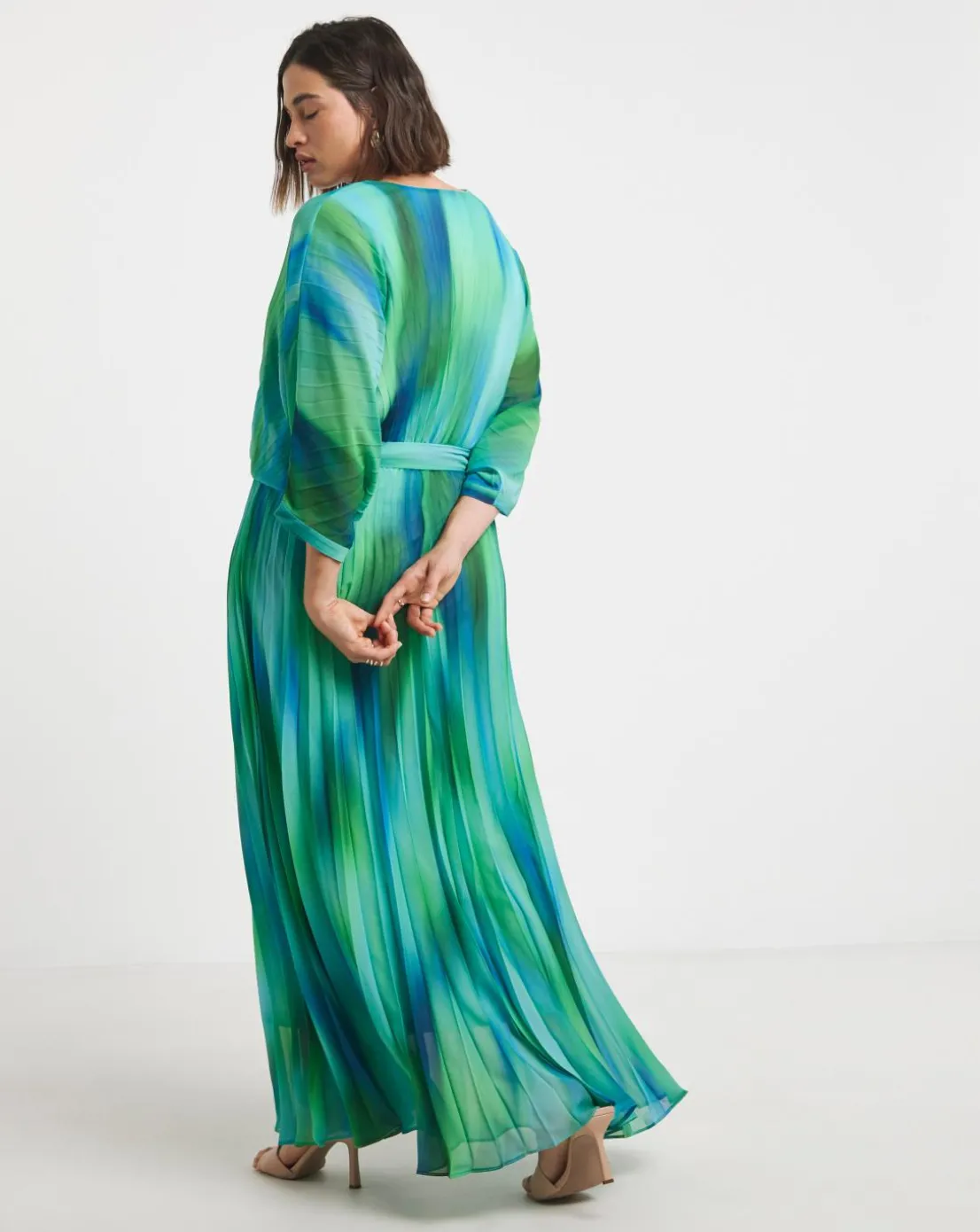 Joanna Hope Ombre Pleated Dress