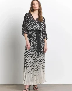 Joanna Hope Ombre Spot Pleated Dress