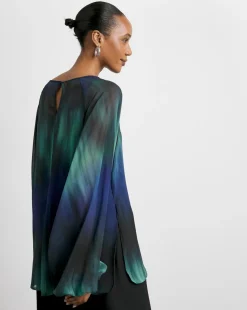 Joanna Hope Ombre Volume Sleeve Blouse