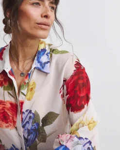 Joanna Hope Oversized Chiffon Shirt