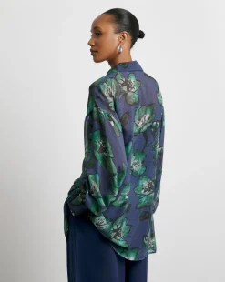 Joanna Hope Oversized Printed Shirt