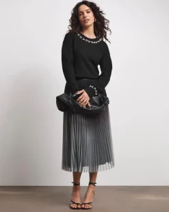 Joanna Hope Pearl Trim Knit Jumper