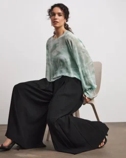 Joanna Hope Pleated Wide Leg Trousers