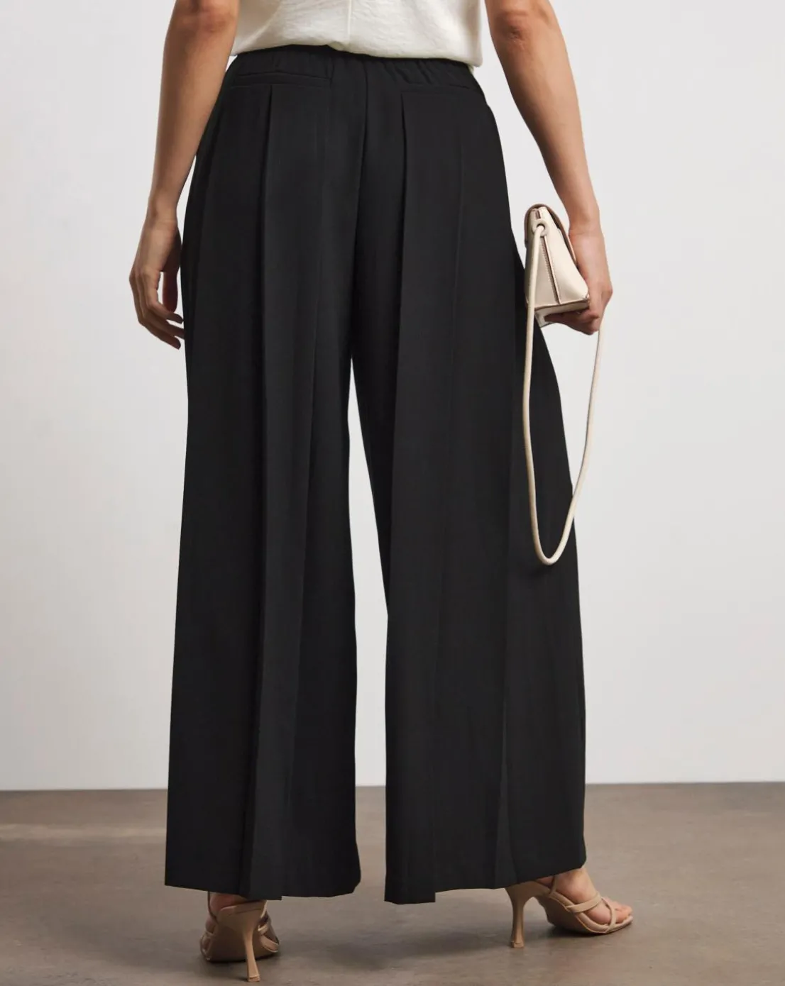 Joanna Hope Pleated Wide Leg Trousers