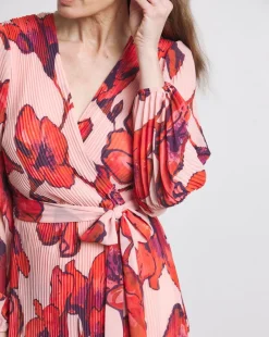 Joanna Hope Pleated Wrap Dress