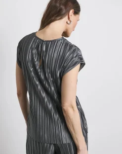 Joanna Hope Plisse Blouse