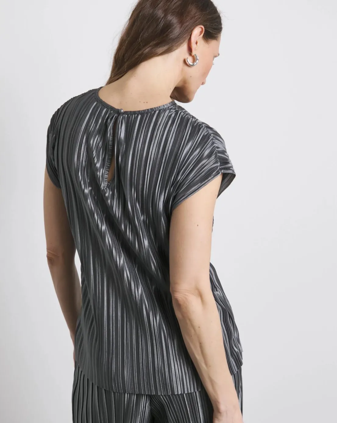 Joanna Hope Plisse Blouse