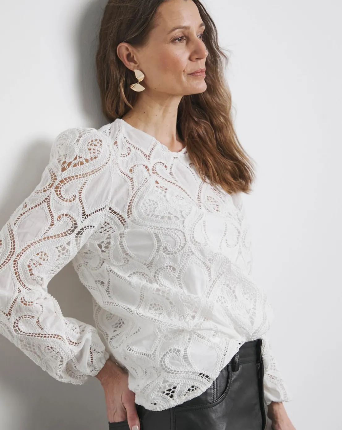 Joanna Hope Premium Broderie Blouse