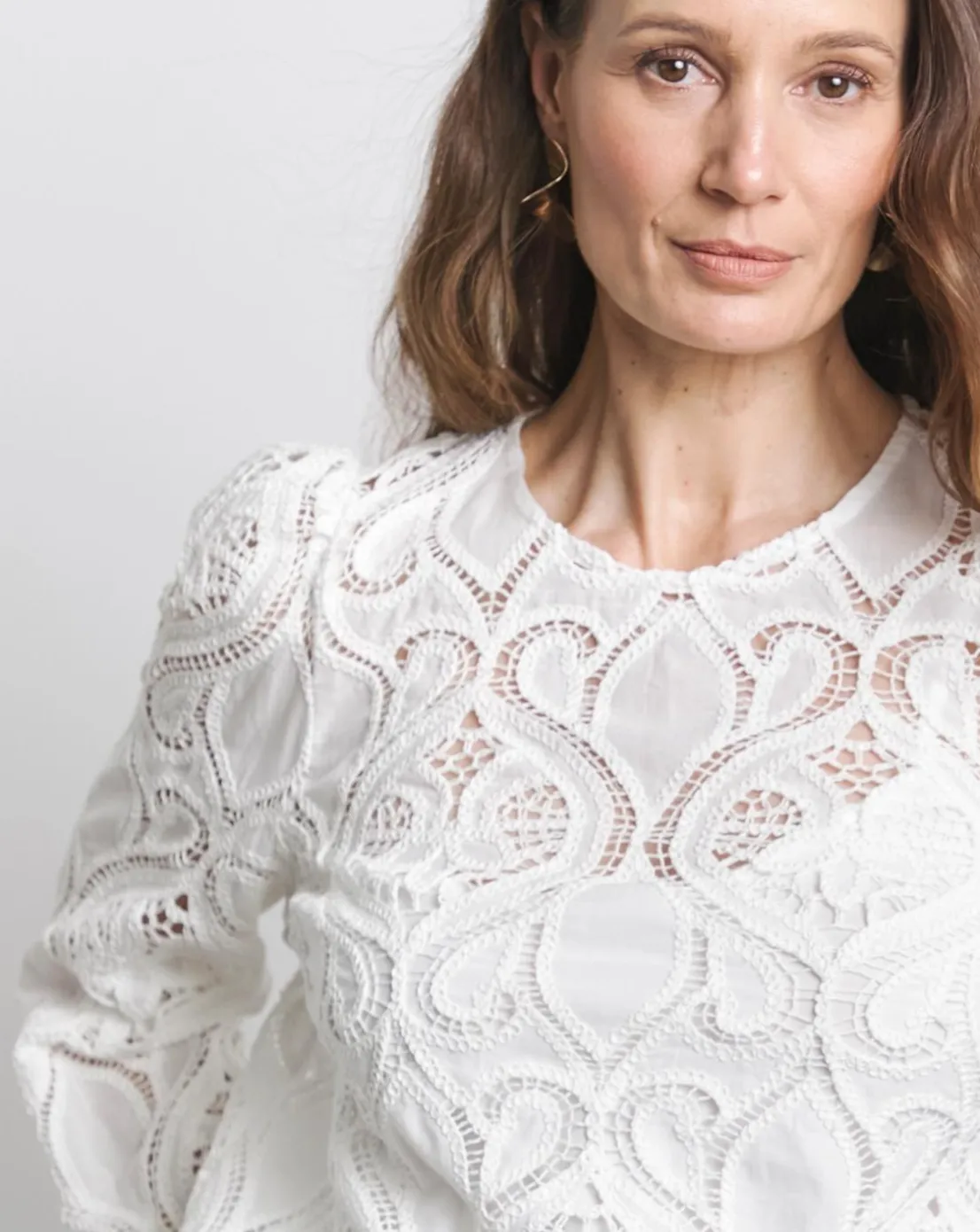 Joanna Hope Premium Broderie Blouse