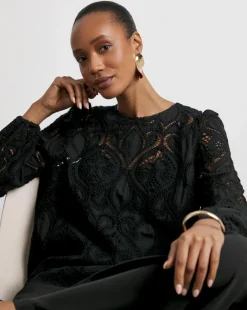 Joanna Hope Premium Broderie Blouse